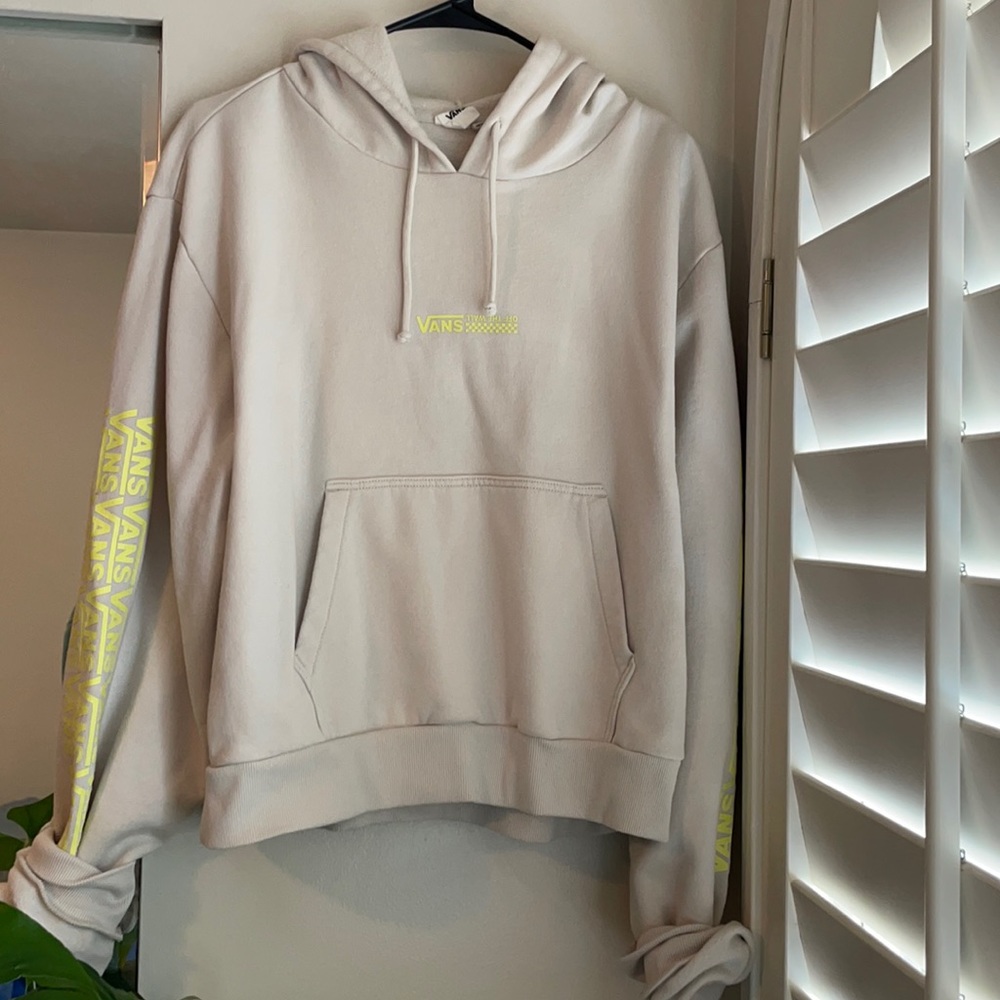 Vans Cream with Yellow wording Hoodie